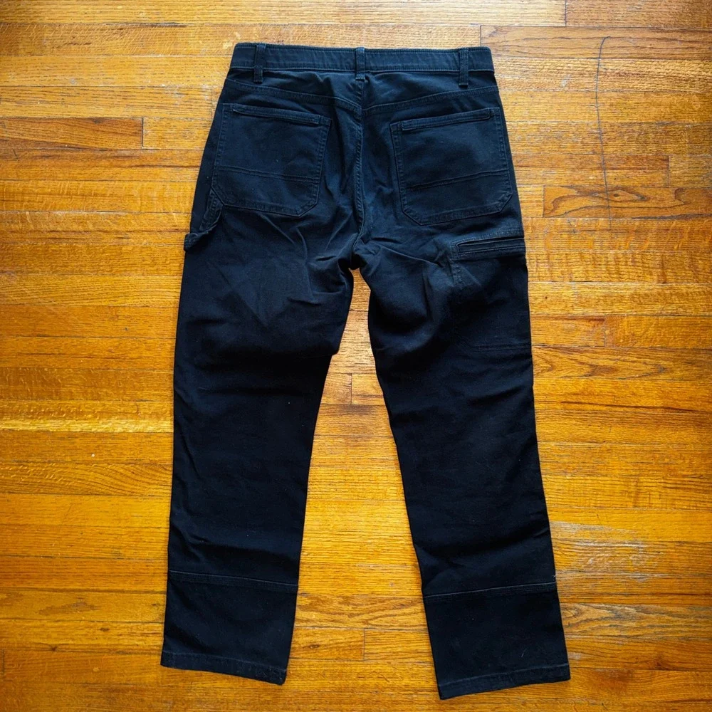 Brahma Mens Black Utility Carpenter Work Pants Straight Leg‎ 32x32 Hammer Loop
